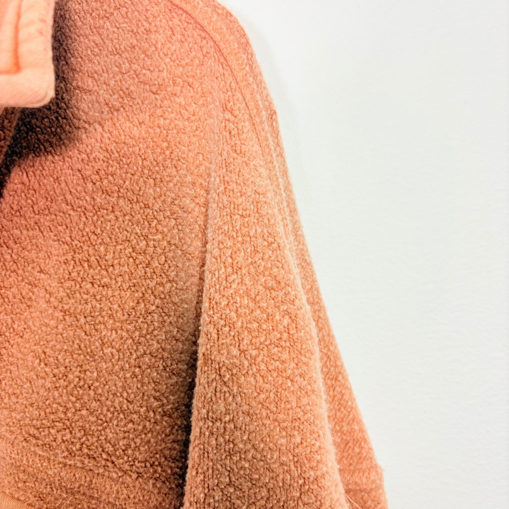Free People We The Free Ruby Fleece Shirt Jacket Pink Terracotta Shacket L - Picture 5 of 10